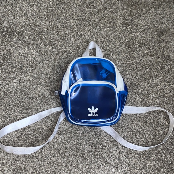 adidas Handbags - Adidas mini see thru Blue Backpack